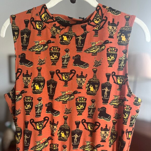 Nooworks Dresses & Skirts - BNWT Dahlia-Cut Grecian Pots Nooworks Mock Neck Sleeveless Dress 1X